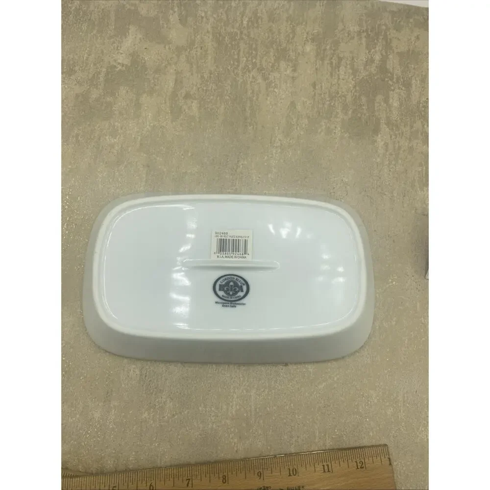 Cordon Bleu BIA Porcelain Oblong Baker/Serving Dish White-Oven To Table 9.5”